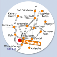Karte Erlenbach
